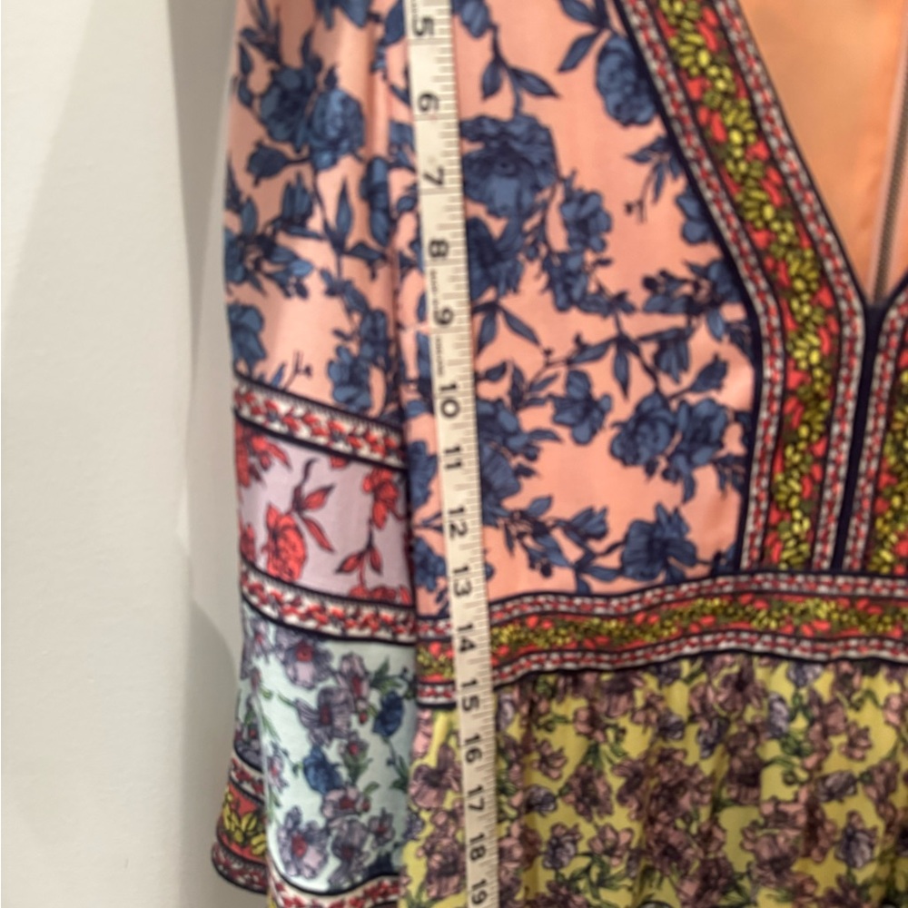 Alice + Olivia dress Multicolor Long Sleeve empire waist w. side openings. S 10. - Picture 12 of 15
